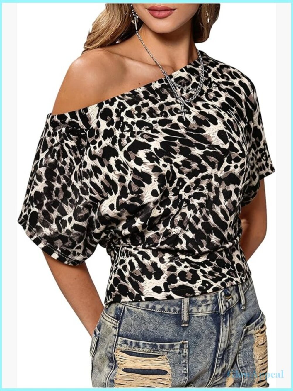 Off Shoulder Crop Top Asymmetrical Y2K Going Out Dolman Short Sleeve